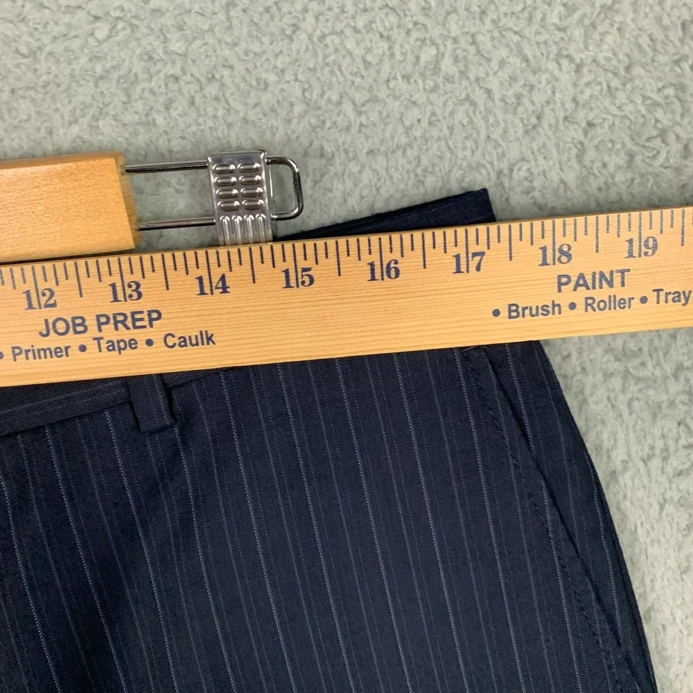 Hickey Freeman 2‎ Piece Suit 42L Navy Pinstripe Wool H F LTD Pants 34 x 30